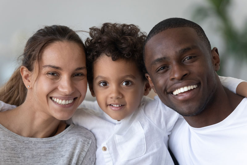 family dental patients smiling